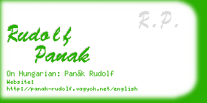 rudolf panak business card